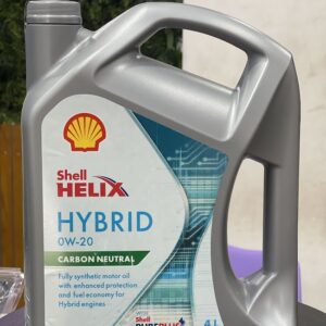 Shell Helix Hybrid 0W-20 (4 L) — Full synthetic engine oil.